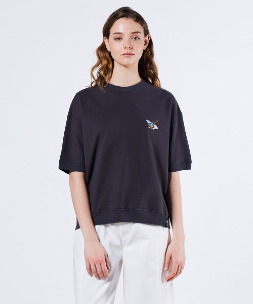 「DOUBLE STANDARD CLOTHING」 半袖Tシャツ FREE ブラック レディース DOUBLE STANDARD CLOTHING（ダブルスタンダードクロージング）の