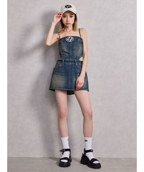 GYDA ワンピース GD MOLD SIDE OPENスカートライクデニム