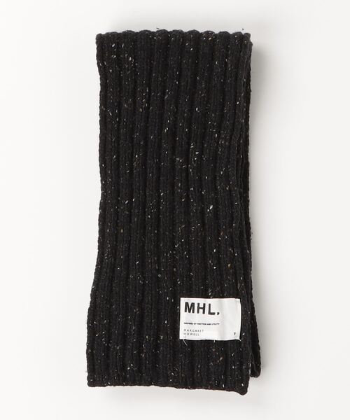 MHL. 黒 ウール　マフラー MHL.（エムエイチエル） マフラー FREE ブラック メンズ : ZOZOTOWN
