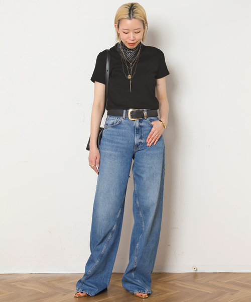 デニム・ジーパン ANINE BING JEANS (A0611429WHD42) ANINE BING Women's Gavin Jeans, Washed Blue, 23 at Amazon