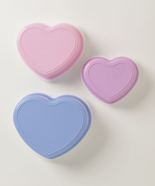 弁当箱 「 Care Bears / ケアベア 」 入子式ふわっとシール容器3Pセット（ハート）　SKE | THE BAREFOOT | 07