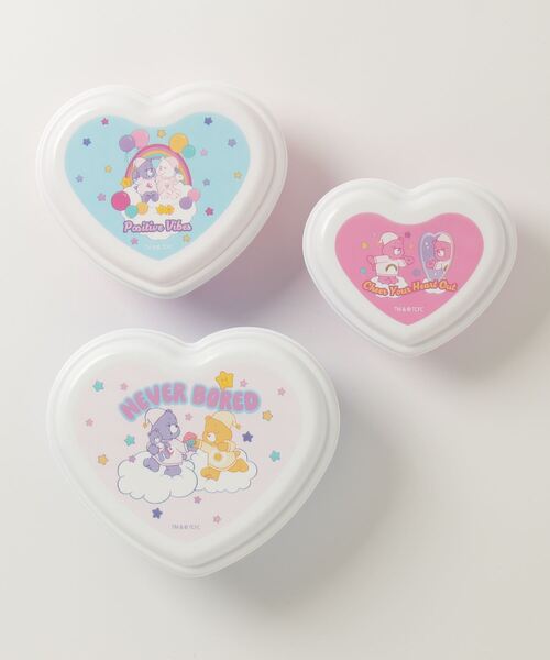 弁当箱 「 Care Bears / ケアベア 」 入子式ふわっとシール容器3Pセット（ハート）　SKE | THE BAREFOOT | 06