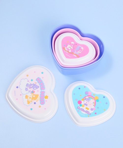 弁当箱 「 Care Bears / ケアベア 」 入子式ふわっとシール容器3Pセット（ハート）　SKE | THE BAREFOOT | 04