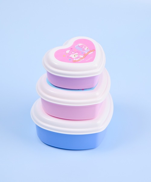 弁当箱 「 Care Bears / ケアベア 」 入子式ふわっとシール容器3Pセット（ハート）　SKE | THE BAREFOOT | 02