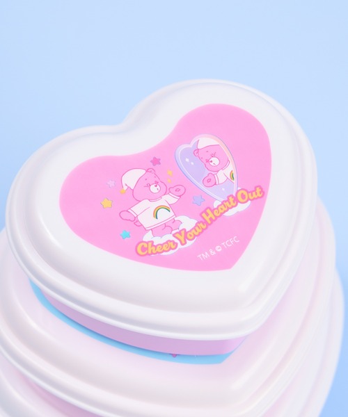 弁当箱 「 Care Bears / ケアベア 」 入子式ふわっとシール容器3Pセット（ハート）　SKE | THE BAREFOOT | 05