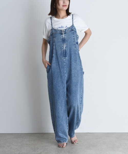 Eimee Law サロペット オーバーオール フロントジップ テンセル
