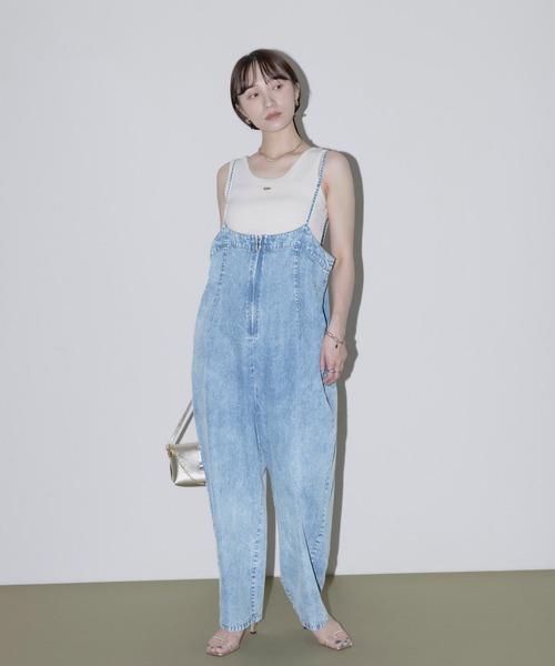 Eimee Law サロペット オーバーオール フロントジップ テンセル