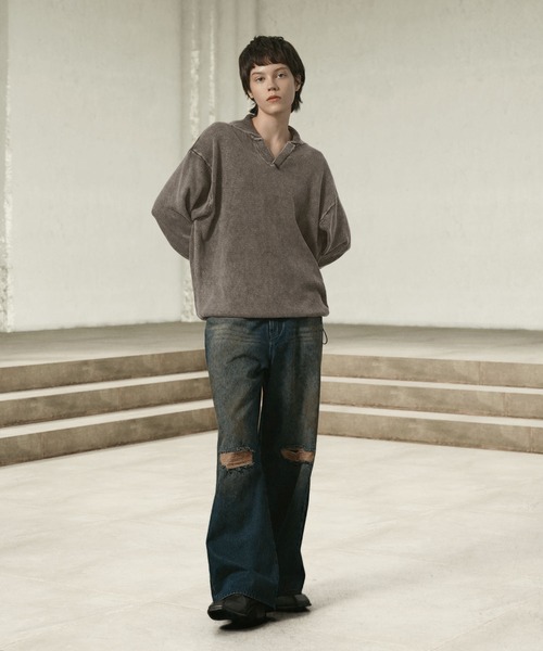 「EMMA CLOTHES」 長袖ニット L ブラウン メンズ