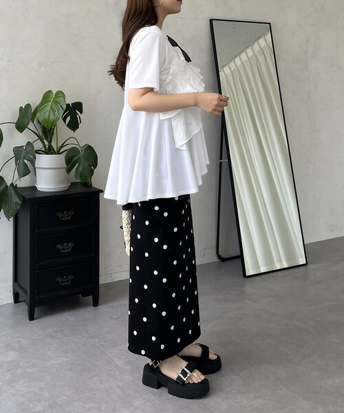 tシャツ ペプラムフリルトップ レディース 楽天市場】tシャツ ペプラム レディース 半袖 フリル カットソー