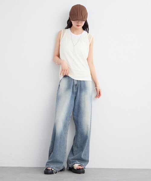 mystic ジーンズ デニム デニムパンツ カットオフオーバーダイ