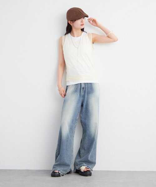 mystic ジーンズ デニム デニムパンツ カットオフオーバーダイ