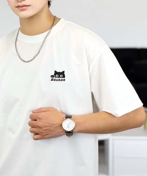 tシャツ 接触冷感 ストレッチ Tシャツ半袖 刺繍 ワンポイント メンズ