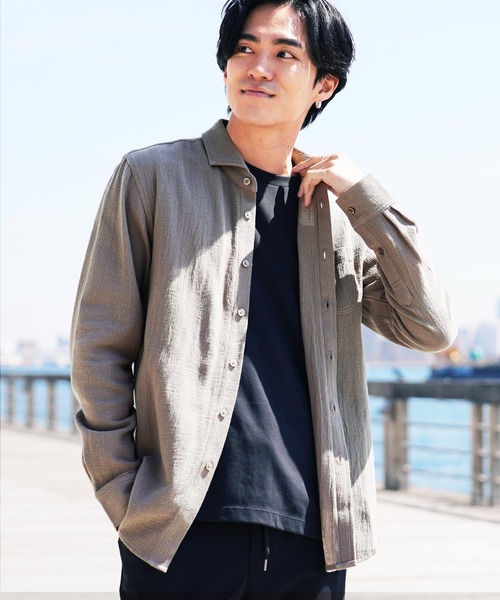 JIGGYS SHOP（ジギーズショップ） シャツ ストレッチ コットン 長袖