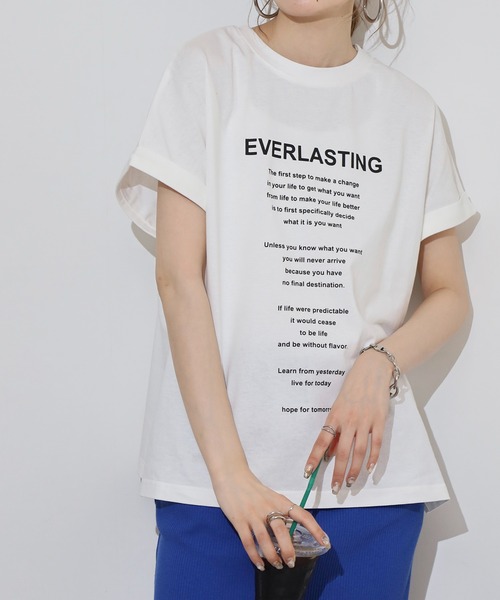 tシャツ hunch USAコットン　プリントTシャツ レディース
