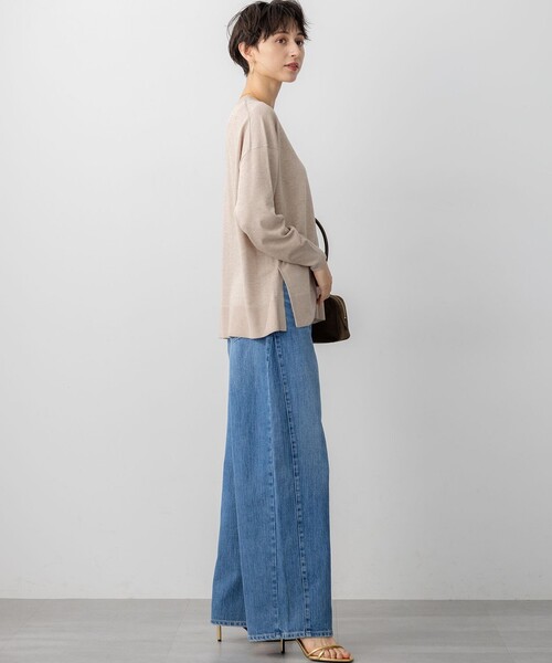 23区
ウールカシミヤビーバー スタンドカラー コート RED CARD TOKYO×23区】スリムストレート デニム パンツ