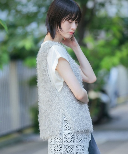 LAKOLE（ラコレ） ベスト ジレ ネップフェザーベスト / 576242