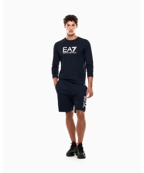 エンポリオ アルマーニ EA7 Visibility 長袖Tシャツ ブラック L Visibility 長袖Tシャツ コットン ストレッチジャージー | EA7