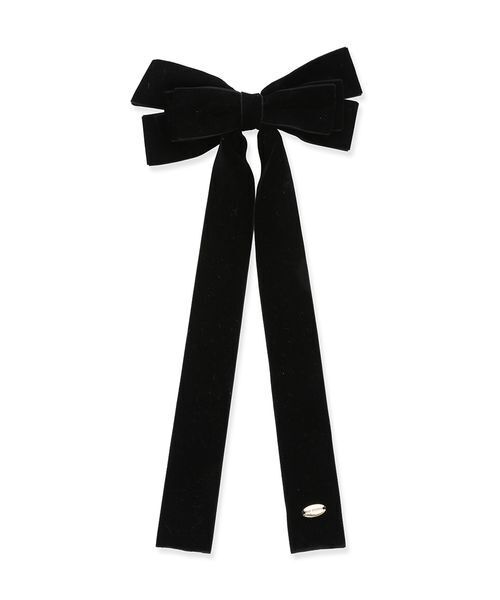 【LILY BROWN*MARY QUANT】リボンバレッタ　黒　ベロア LILY BROWN ヘアクリップ ベロアリボンバレッタ : ZOZOTOWN