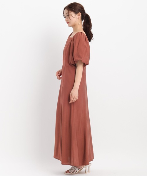 Andemiu（アンデミュウ） ワンピース 半袖 2WAYパフスリーブワンピース