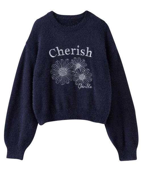 ニット セーター 「FIRSTMOODコラボ」フラワー刺繍シャギーニット レディース | FIRST MOOD | 12