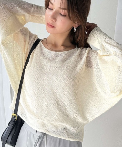 「mily bilet」 ニットカーディガン SMALL グレー レディース
