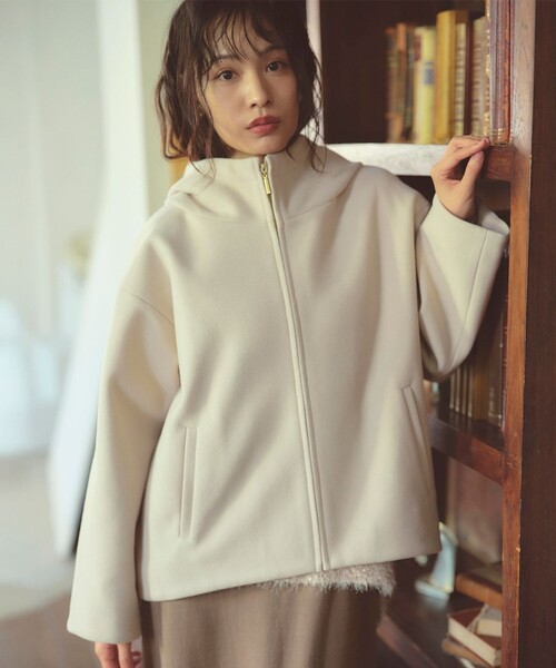 Feroux(フェルゥ) コート アウター フード付きコクーンショート Feroux(フェルゥ) コート アウター フード付きコクーンショート
