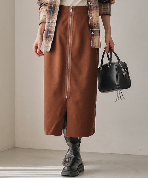 スカート NA 楽天市場】前ZIP デニムナロースカート | タイトスカート ナロー