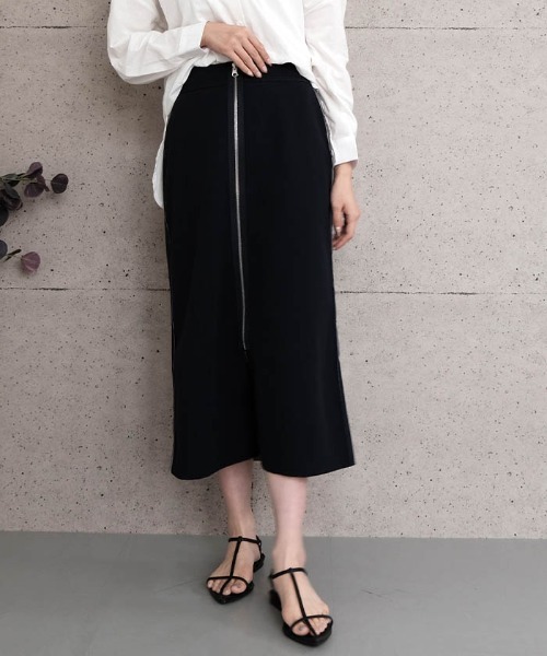 GOA ジッパーロングスカート ロング スカート フロントジップナロースカート : ZOZOTOWN Yahoo!店