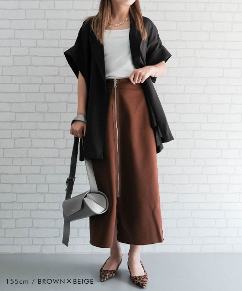 スカート NA 226 3129 5000｜のびるニットロングスカート ポケット無し - スタイル