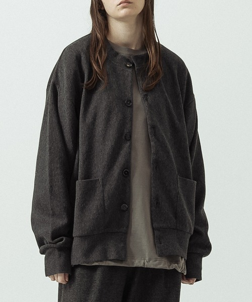 SLICK（スリック） カーディガン 「SLICK/スリック」Pleats Knit Crew