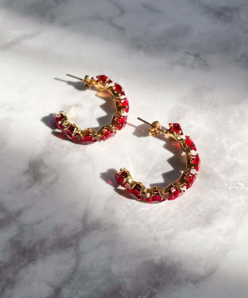 203 jewelry フープ　ピアス yu-ka フープ ピアス YU-KA:クラシックジルコニアフープピアス Classic
