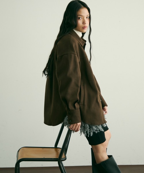 Trish（トリッシュ） ブルゾン アウター フェイクウールCPOジャケット