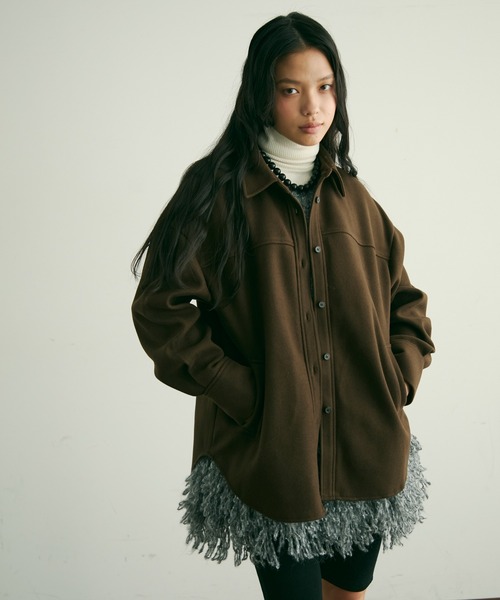 Trish（トリッシュ） ブルゾン アウター フェイクウールCPOジャケット