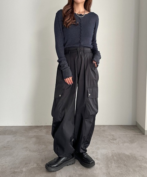 「apres jour mignon」 長袖ニット X-LARGE ブラック レディース_画像6