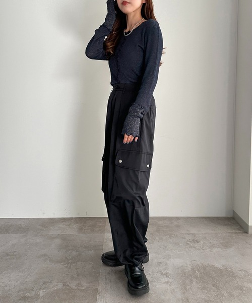 「apres jour mignon」 長袖ニット X-LARGE ブラック レディース_画像7