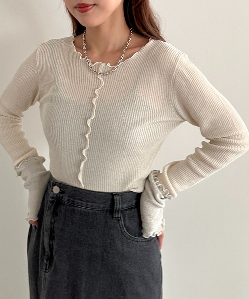 「apres jour mignon」 長袖ニット X-LARGE ブラック レディース_画像9