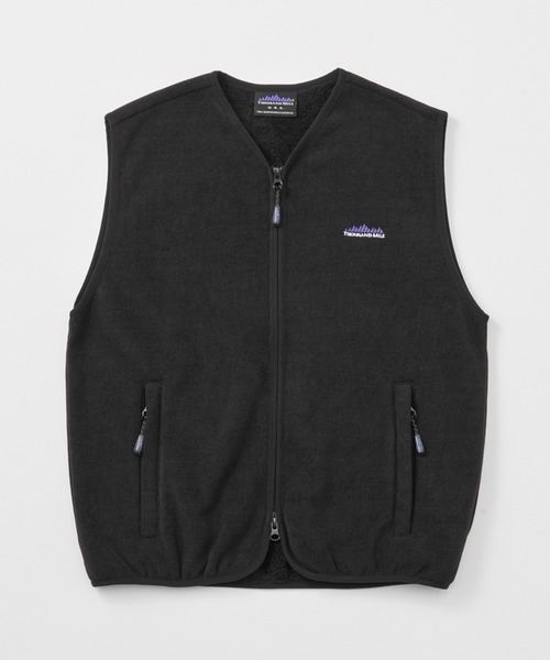 THOUSAND MILE（サウザンドマイル） ベスト ジレ KNIT FREECE ZIP VEST