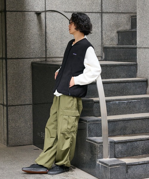 THOUSAND MILE（サウザンドマイル） ベスト ジレ KNIT FREECE ZIP VEST