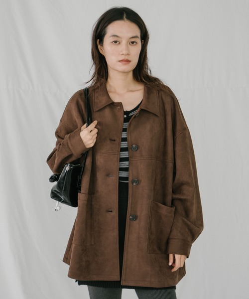 duei（デュイ） コート アウター スエードライクオーバージャケット