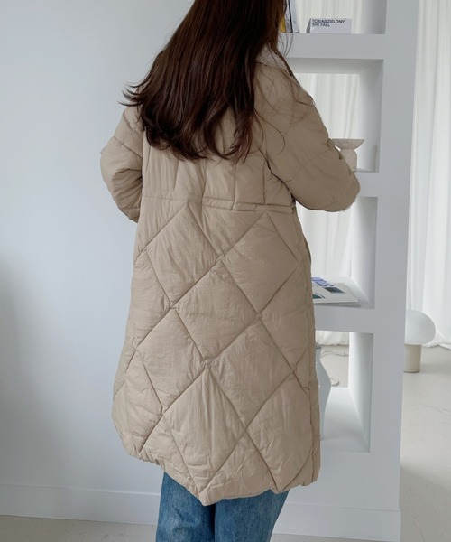 Ada. ダウンコート ダウンジャケット ボアカラー キルティング ロング