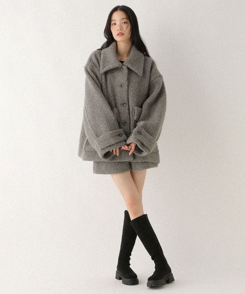 Heather（ヘザー） パンツ ボアシャギータイトショートパンツ 611462
