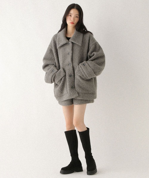Heather（ヘザー） パンツ ボアシャギータイトショートパンツ 611462