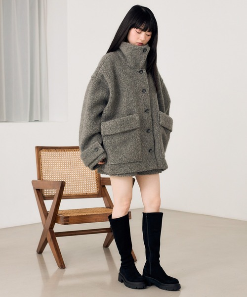 Heather（ヘザー） パンツ ボアシャギータイトショートパンツ 611462