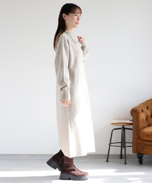 cepo（セポ） ワンピース ネップハイネックニットワンピース