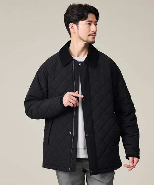 ABAHOUSE GRAY ブルゾン アウター 「コーデュロイ襟」ラグラン 中綿