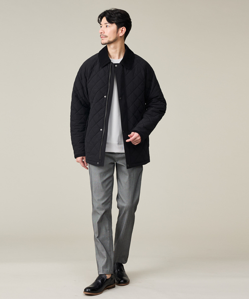 ABAHOUSE GRAY ブルゾン アウター 「コーデュロイ襟」ラグラン 中綿