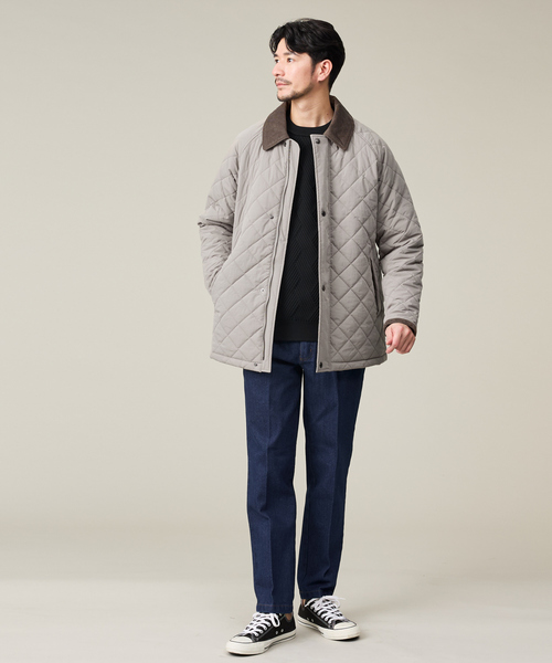 ABAHOUSE GRAY ブルゾン アウター 「コーデュロイ襟」ラグラン 中綿