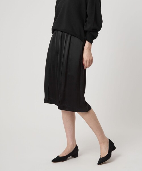 【新品】conte＞サテン ハーフパンツ　ブラック conte パンツ 「conte」サテン ハーフパンツ レディース : ZOZOTOWN