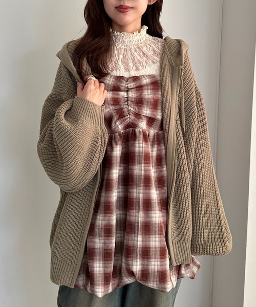 「apres jour mignon」 ニットカーディガン X-LARGE アイボリー レディース_画像2