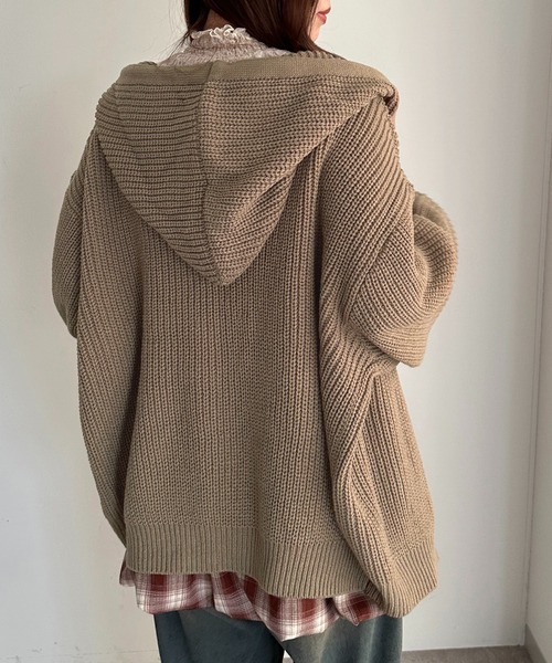 「apres jour mignon」 ニットカーディガン X-LARGE アイボリー レディース_画像4